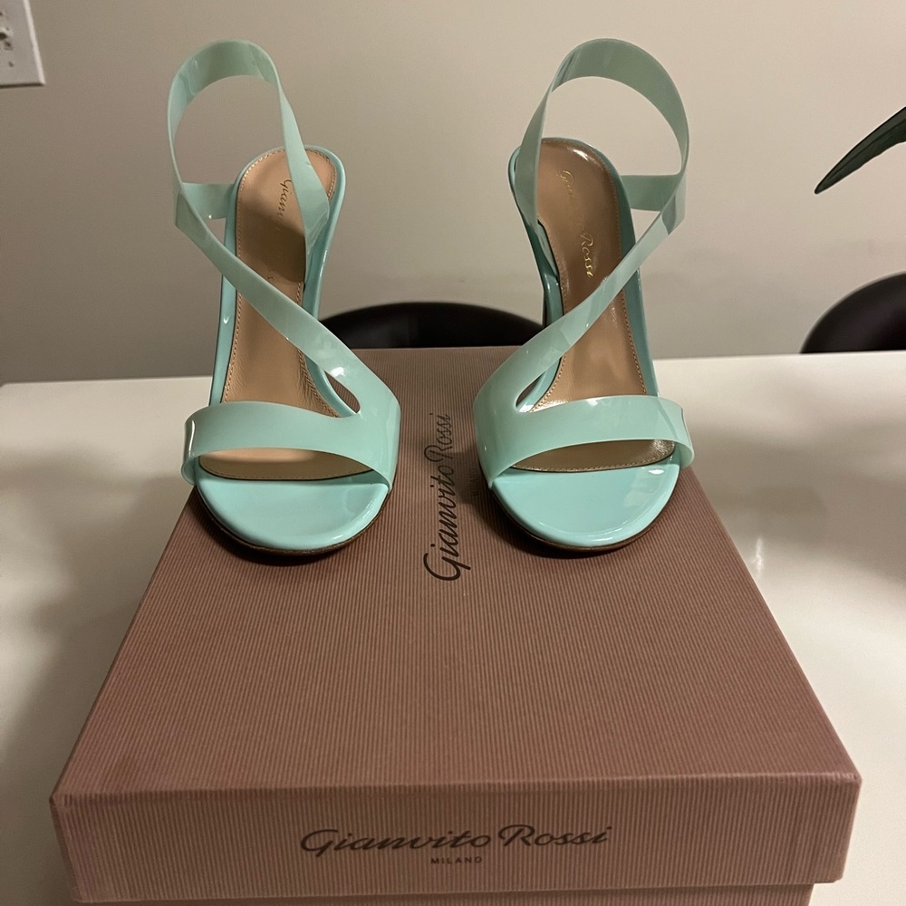 Brand new never worn Gianvito Rossi Metropolis PVC Slingback Sandals.
